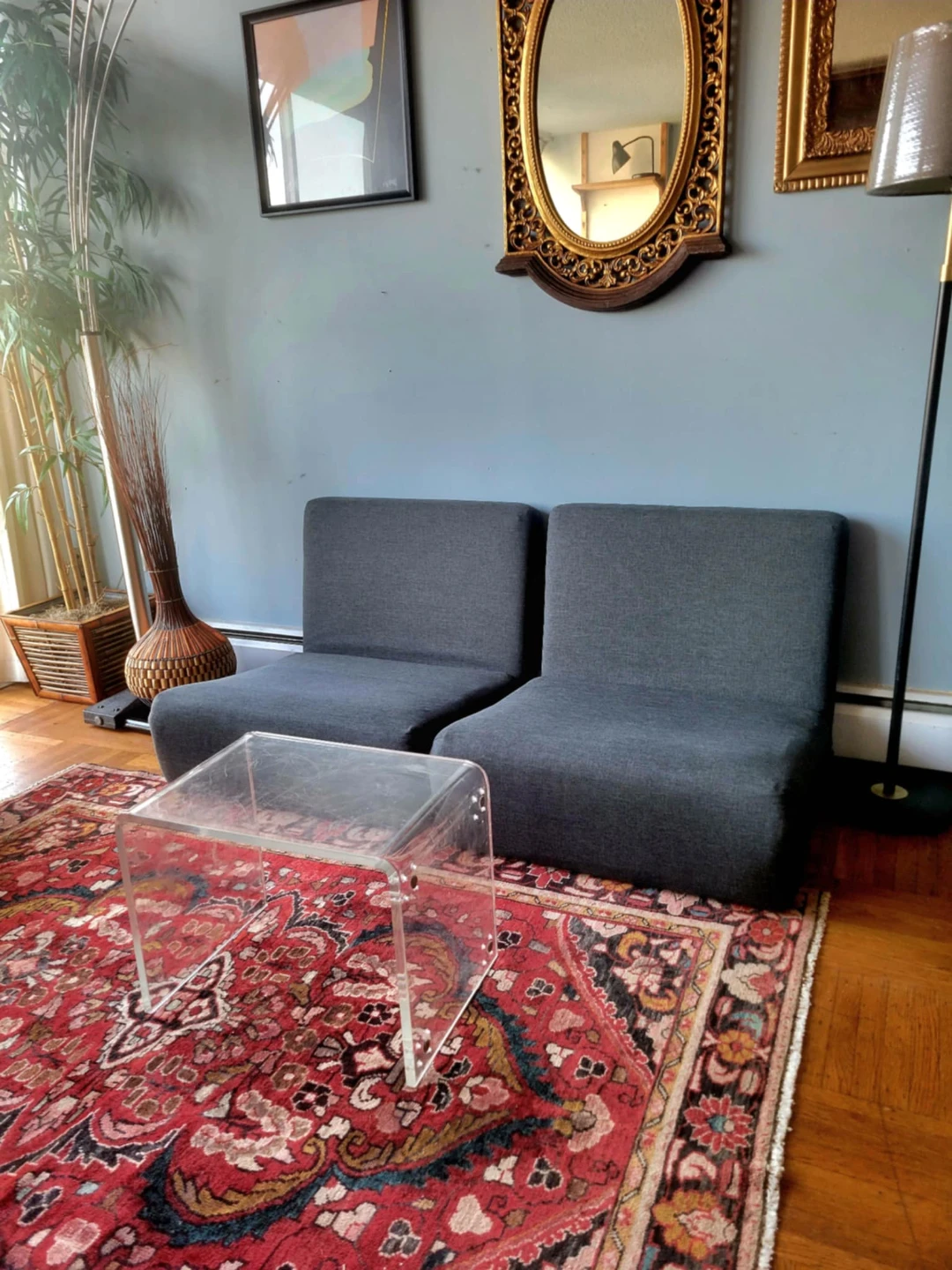 Convertible Grey Two Piece Sleeper Sofa/Chairs - photo 2