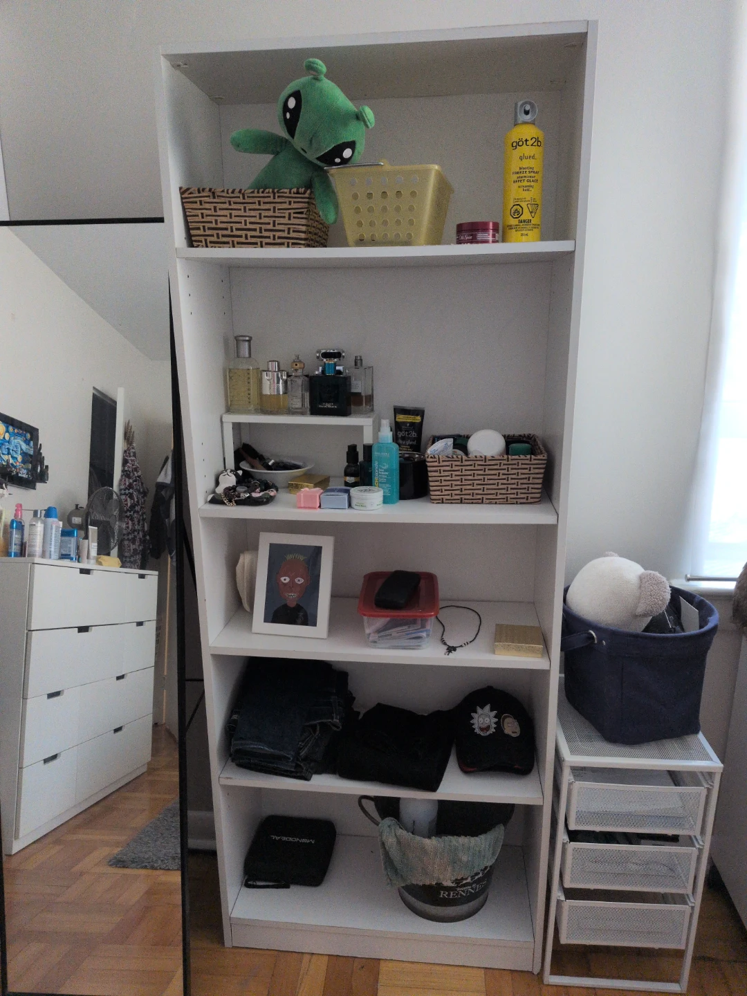 Tall white shelving unit - photo 2