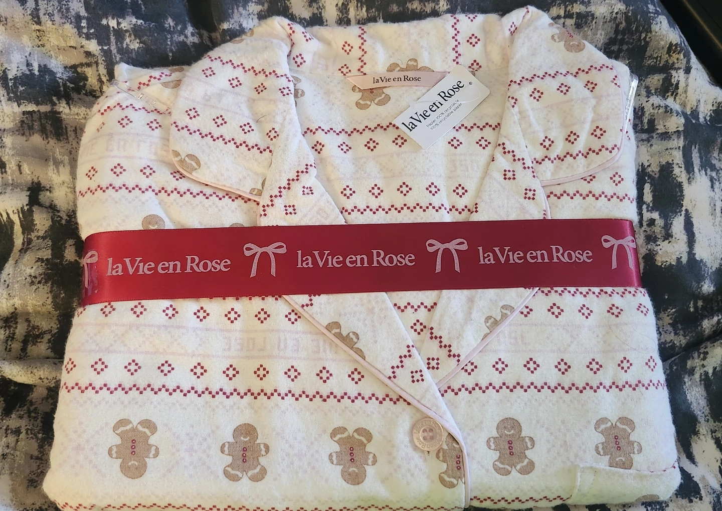 La Vie en Rose Pajamas - Gingerbread Print