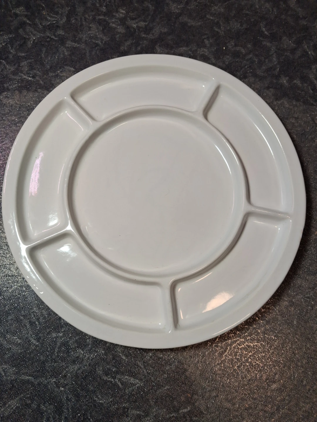 White Divided Serving Platter
