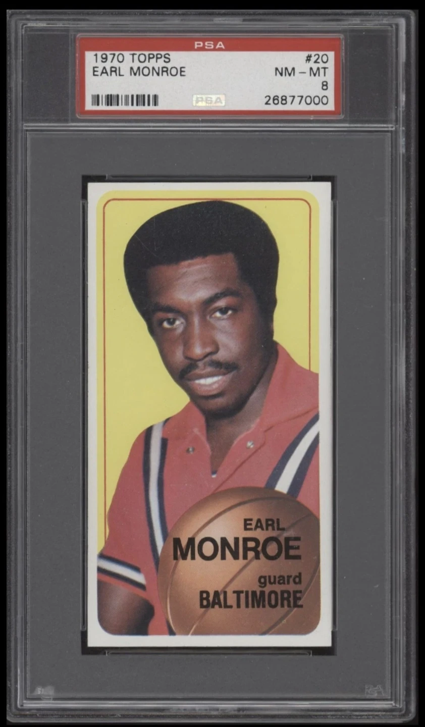 1970 Topps Earl Monroe PSA 8 Basketball Card - Amazing Condition