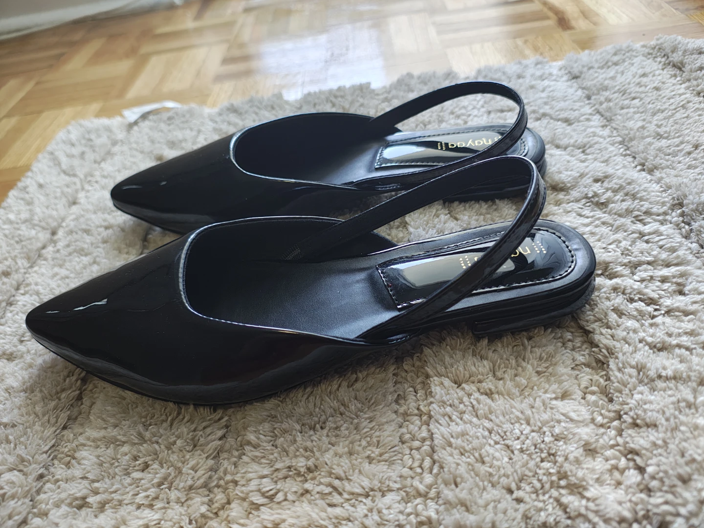 Nayaa Black Patent Slingback Flats - photo 4