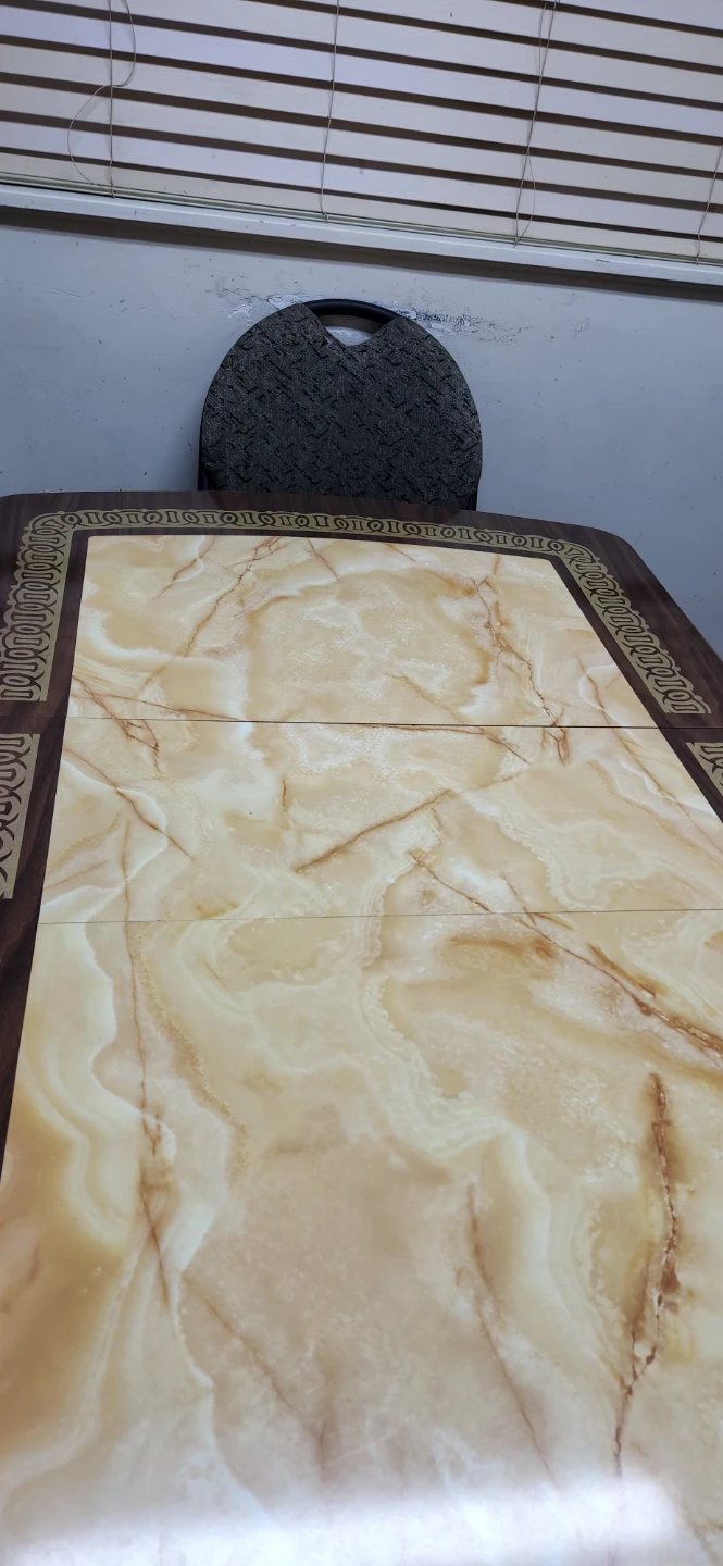 Dining Table with Marble-Look Top it's adjustable - photo 3