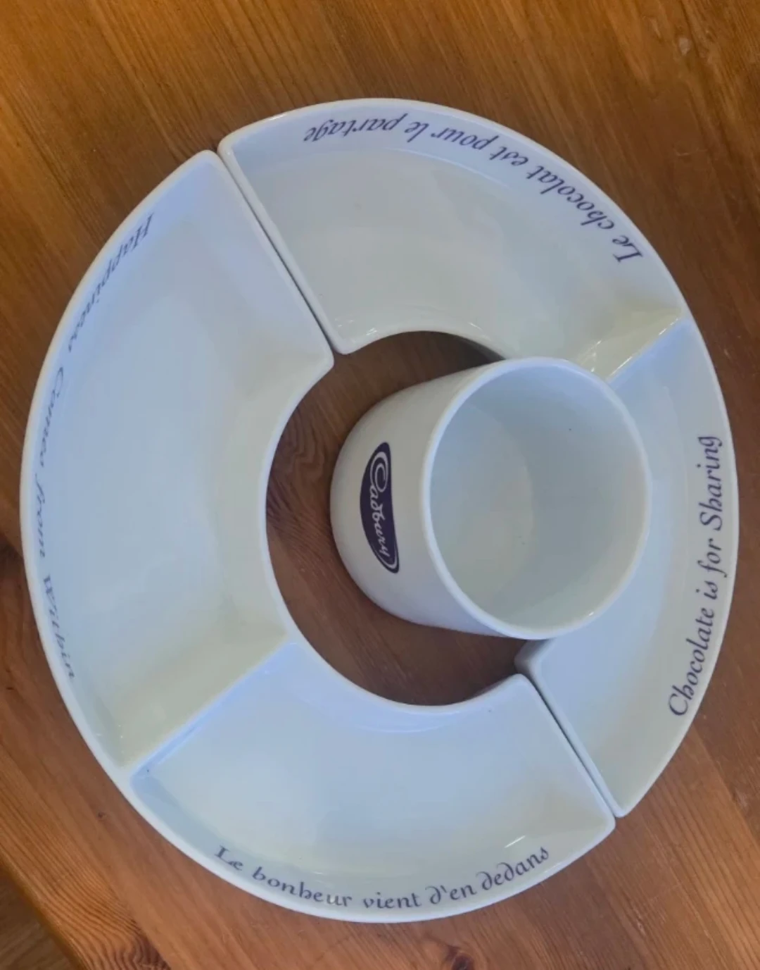 Cadbury Serving Platter with Dip Bowl