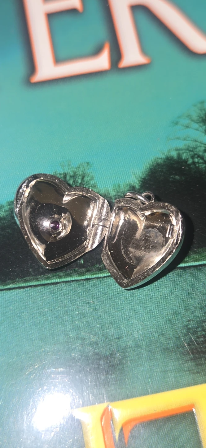 Two Sterling Silver Pendants: Heart Locket & Key - photo 3
