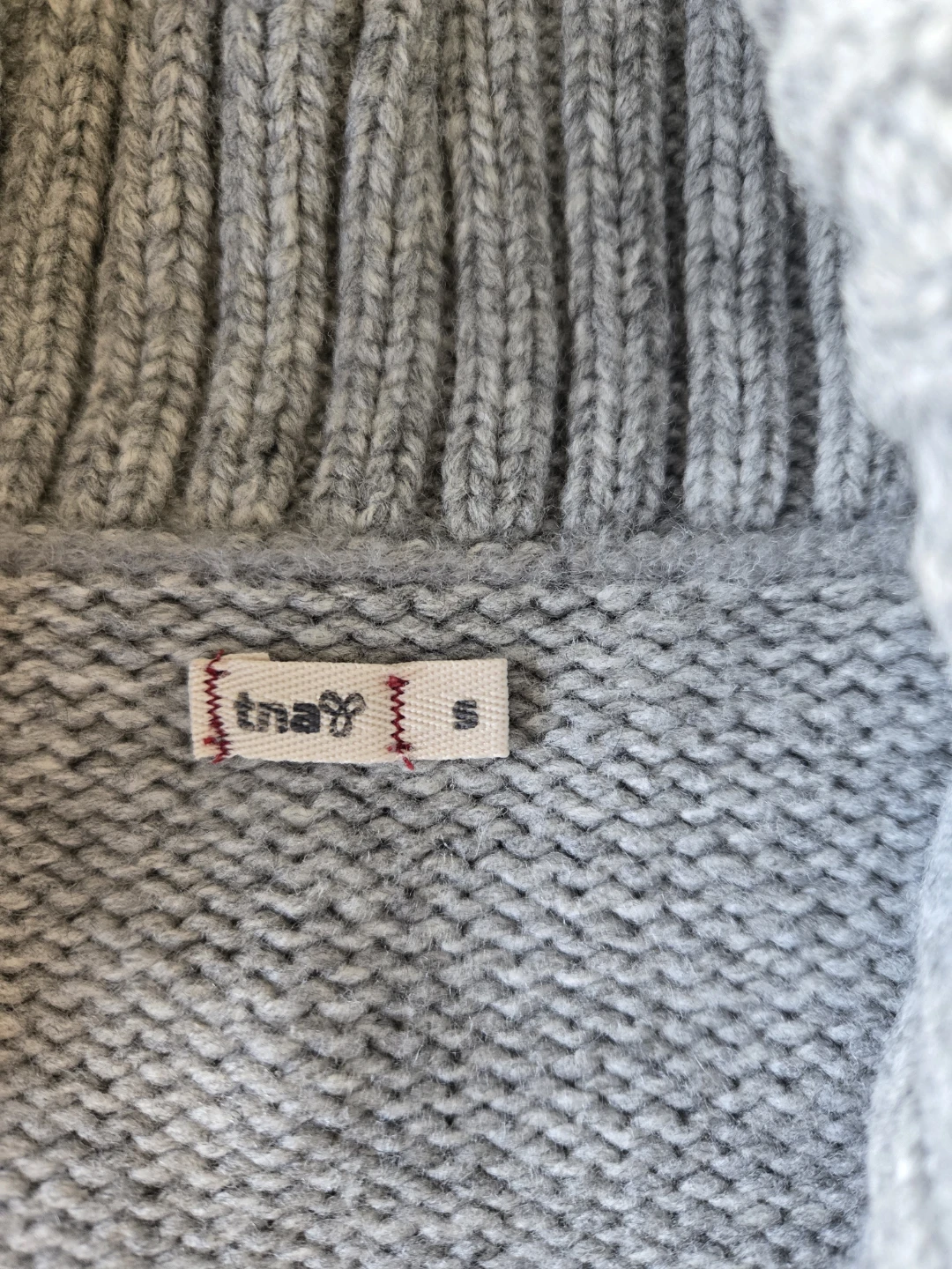 TNA Grey Fair Isle Wool Sweater - photo 2