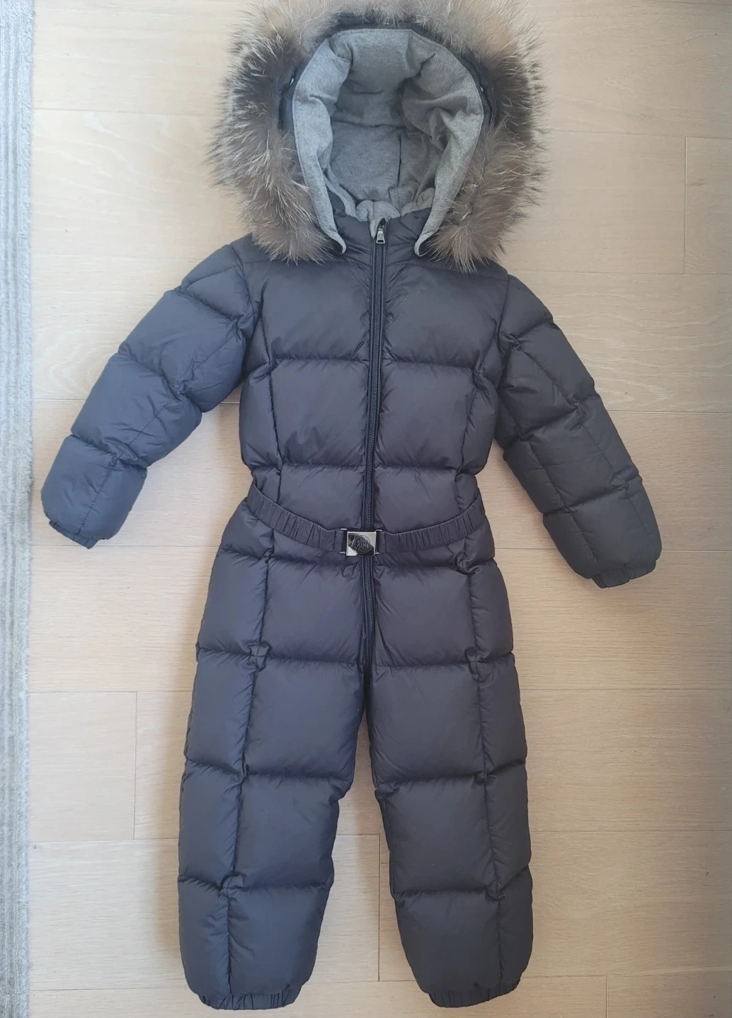 Moncler Puffer Snowsuit with Fur Hood 3y