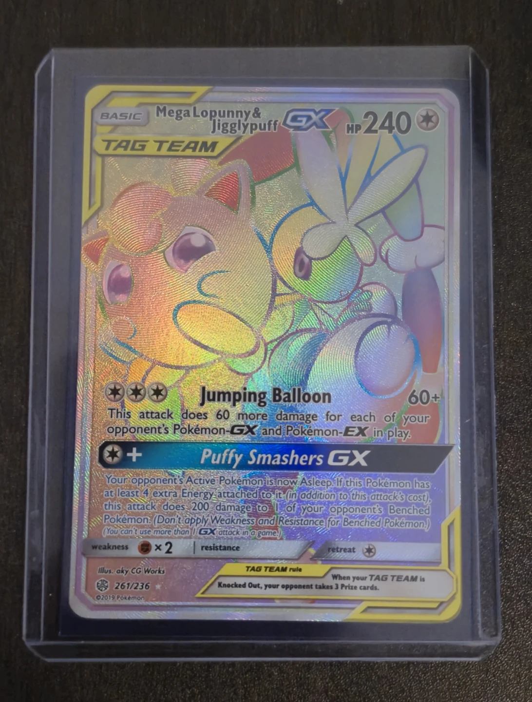 Mega Lopunny & Jigglypuff GX Tag Team Pokémon Card