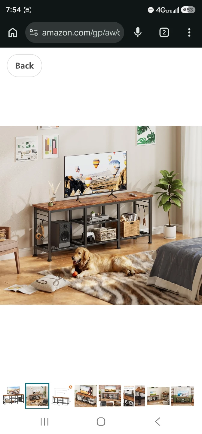 Rustic TV Stand with Shelves