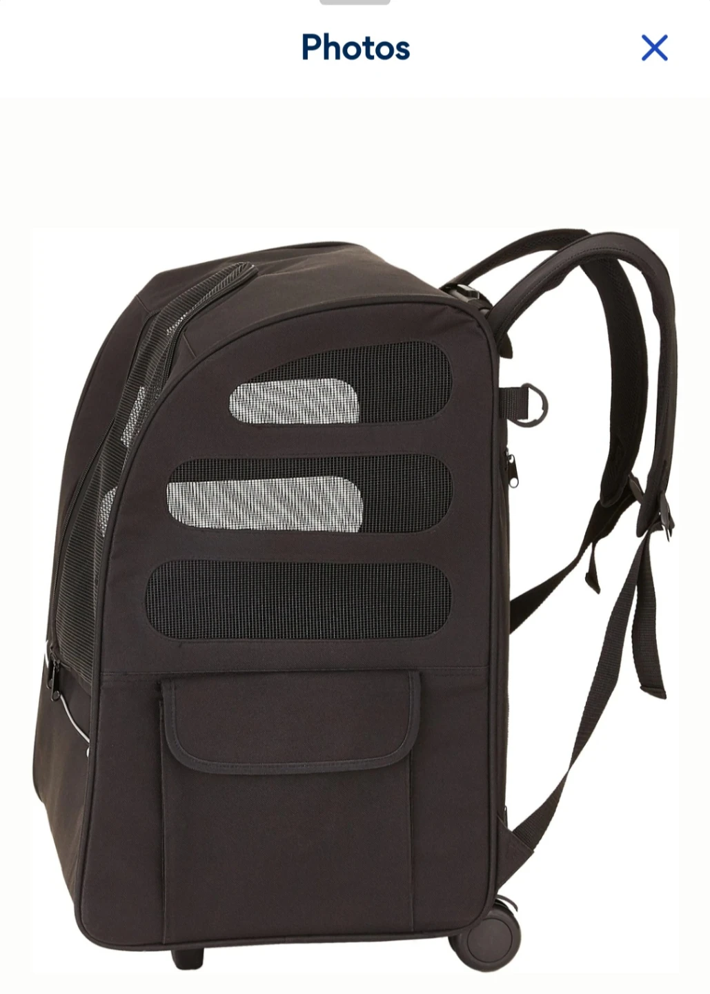 Pet Gear Black Rolling Dog Carrier Backpack - photo 2