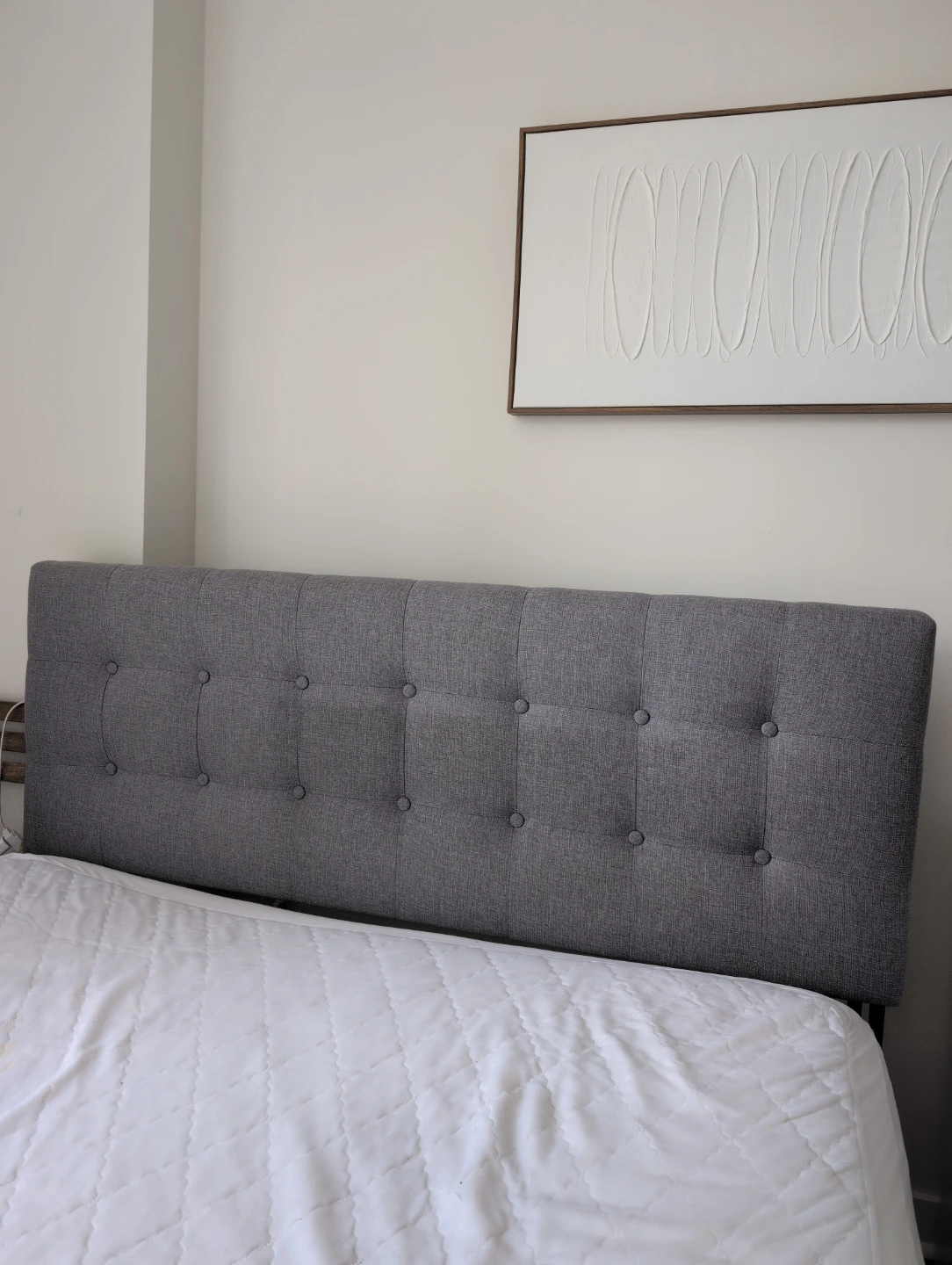 Queen Bed - Metal Frame + Upholstered Headboard - photo 3