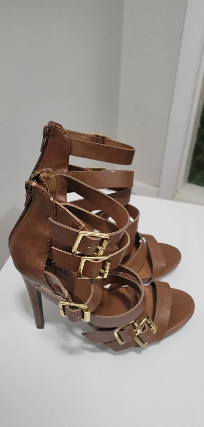 GUC Mossimo Brown Strappy High Heel Sandals s7.5 - photo 5