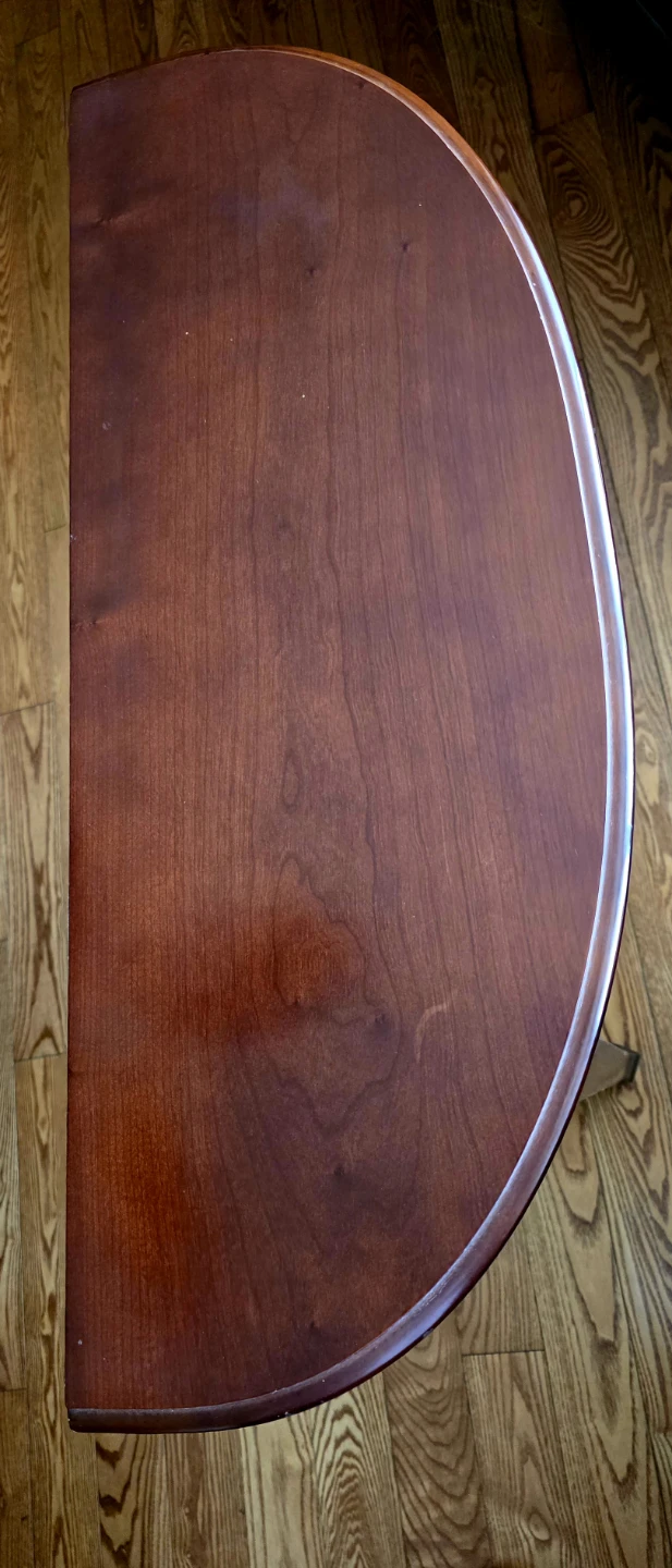 Demilune console table, EUC, Yes available in Millwoods. - photo 3