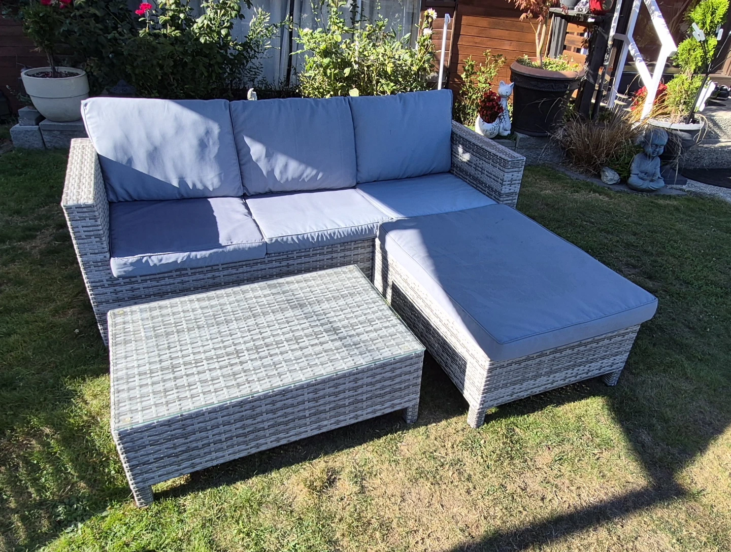 Wicker Patio Sectional Sofa with Coffee Table - photo 5
