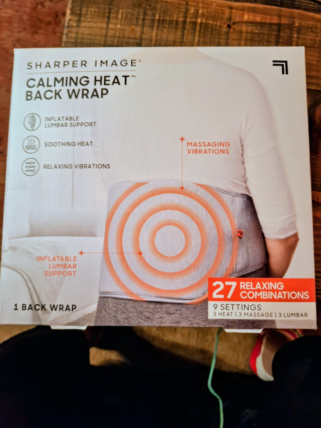 Sharper Image Calming Heat Back Wrap