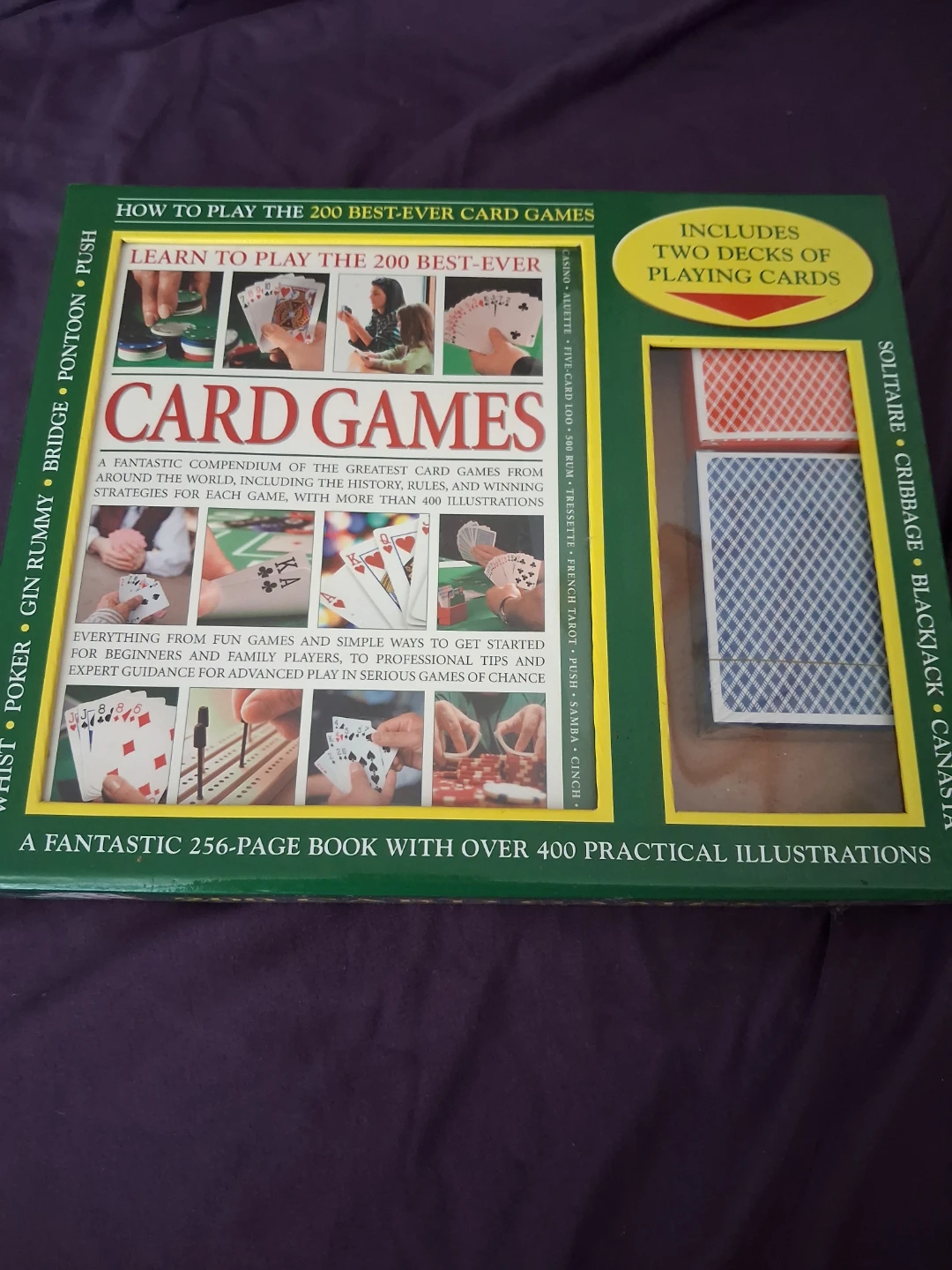 Card Games Book with Two Decks of Playing Cards