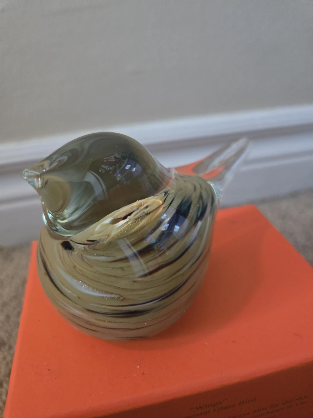 "Wings" Ornamental Glass Bird - photo 5