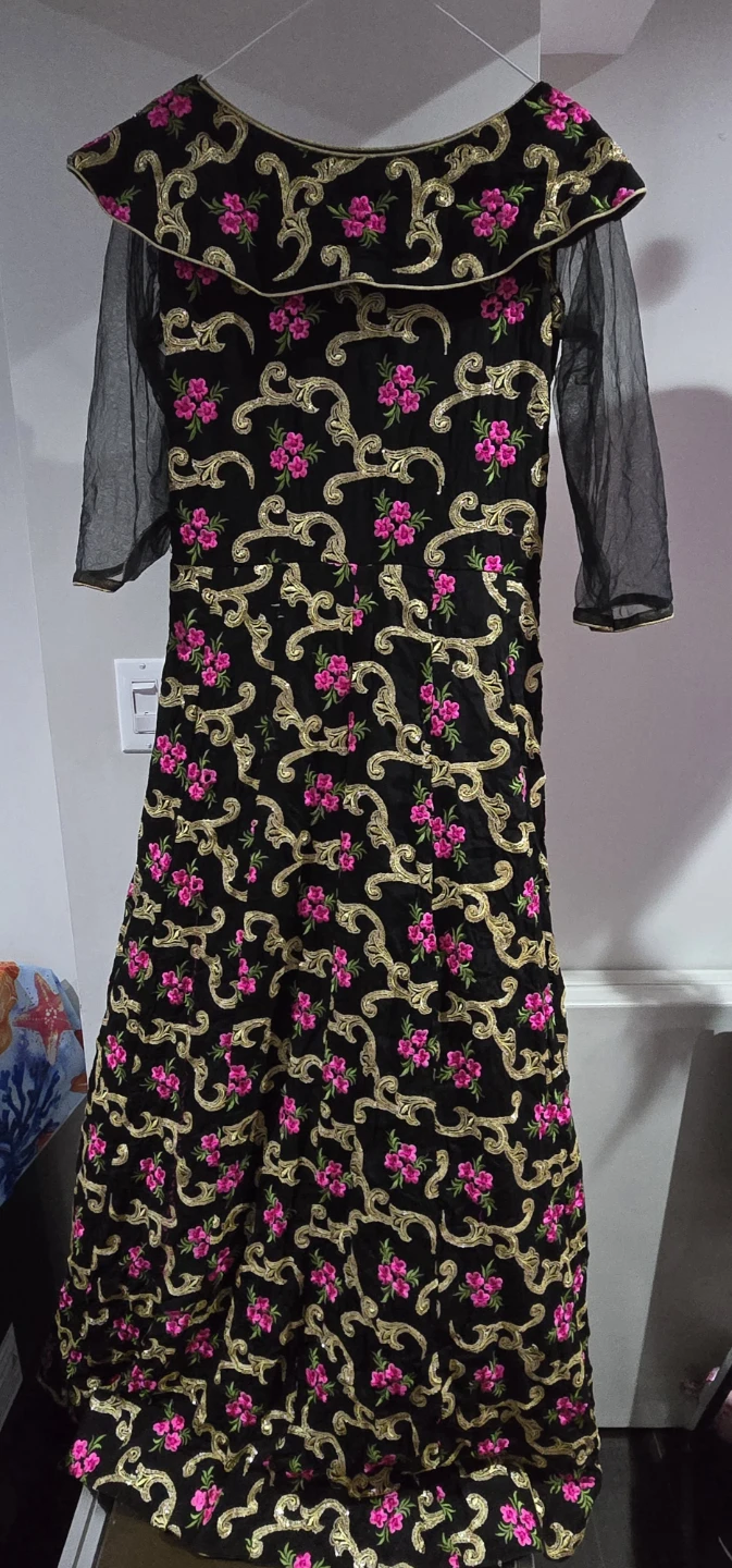 Embroidery Black Dress with dupatta