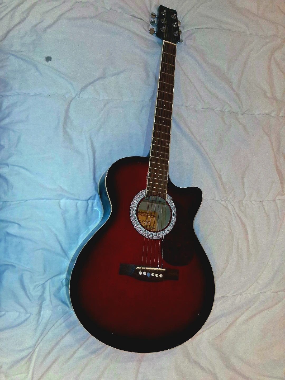 Brand New Red Sunburst Acoustic Guitar