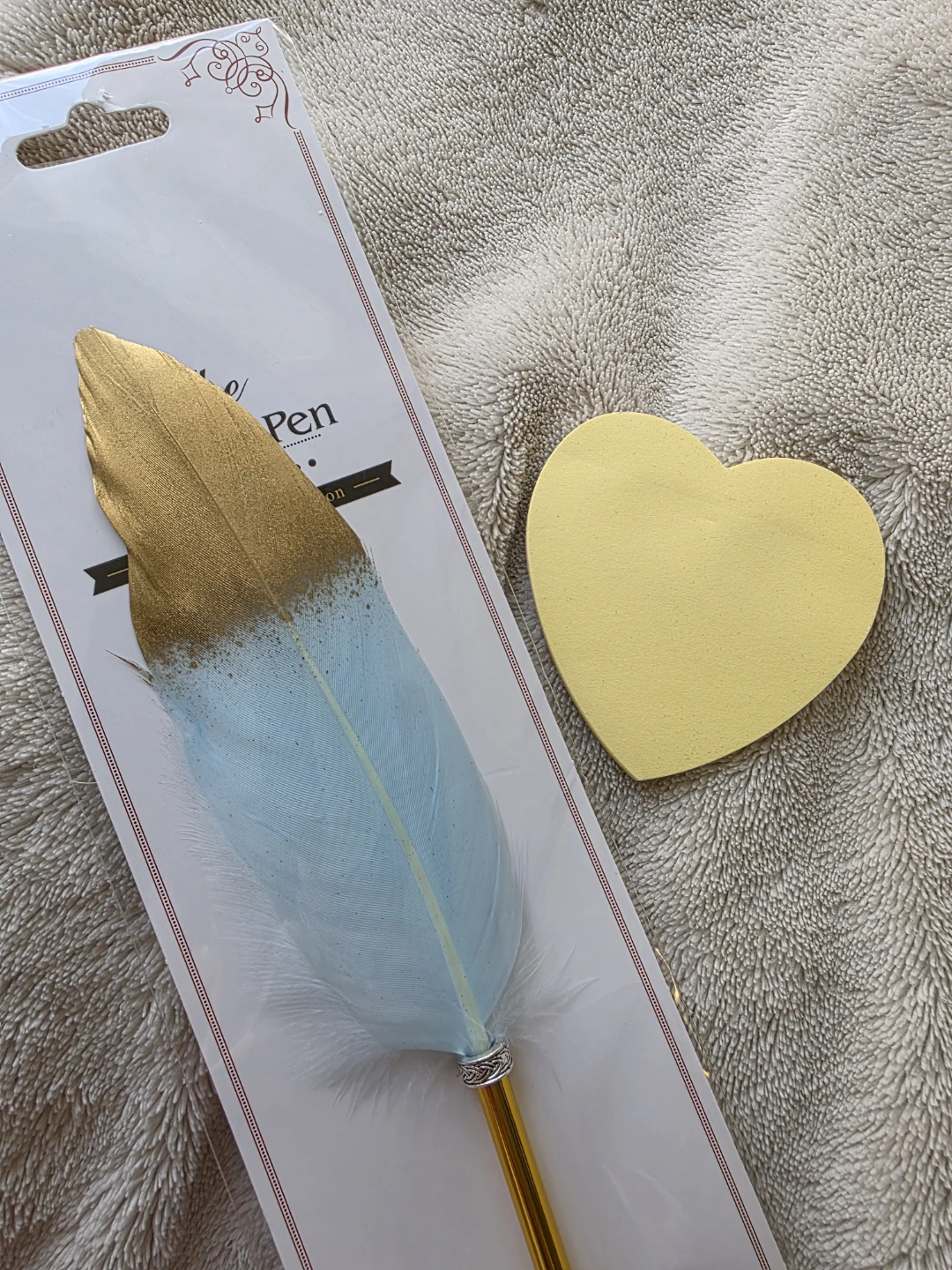 Nature Feather Pen & Sticky Notes Bundle - photo 2