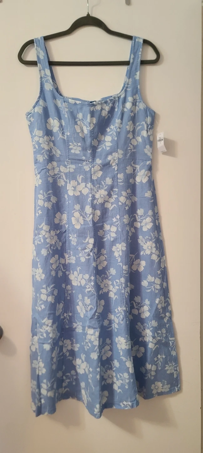 Old Navy Blue Floral Maxi Dress Size S - photo 3
