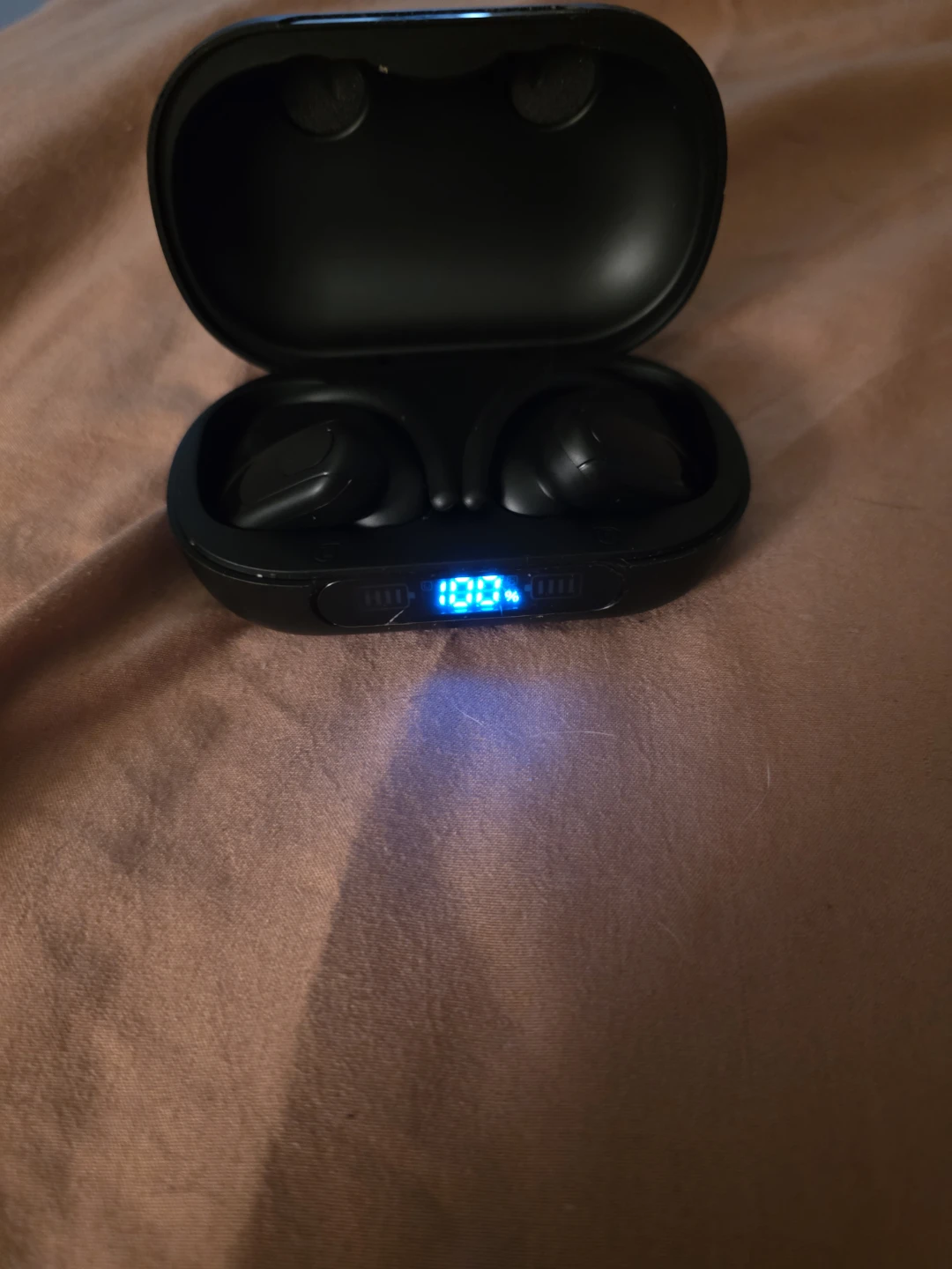 Black Wireless Earbuds with Charging Case