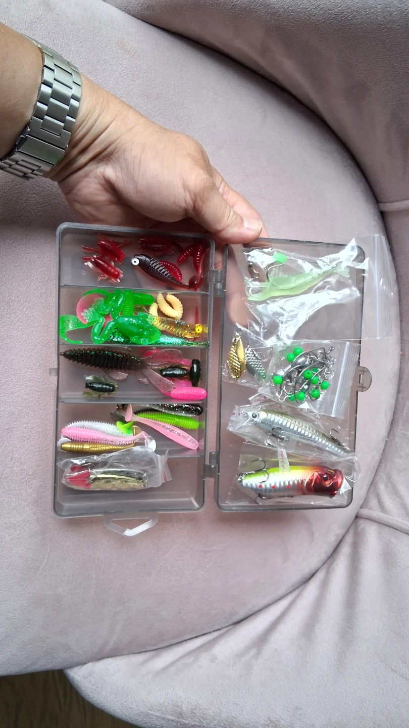 Fishing lures Baits Hooks Lead Weights Frogs Set - photo 2