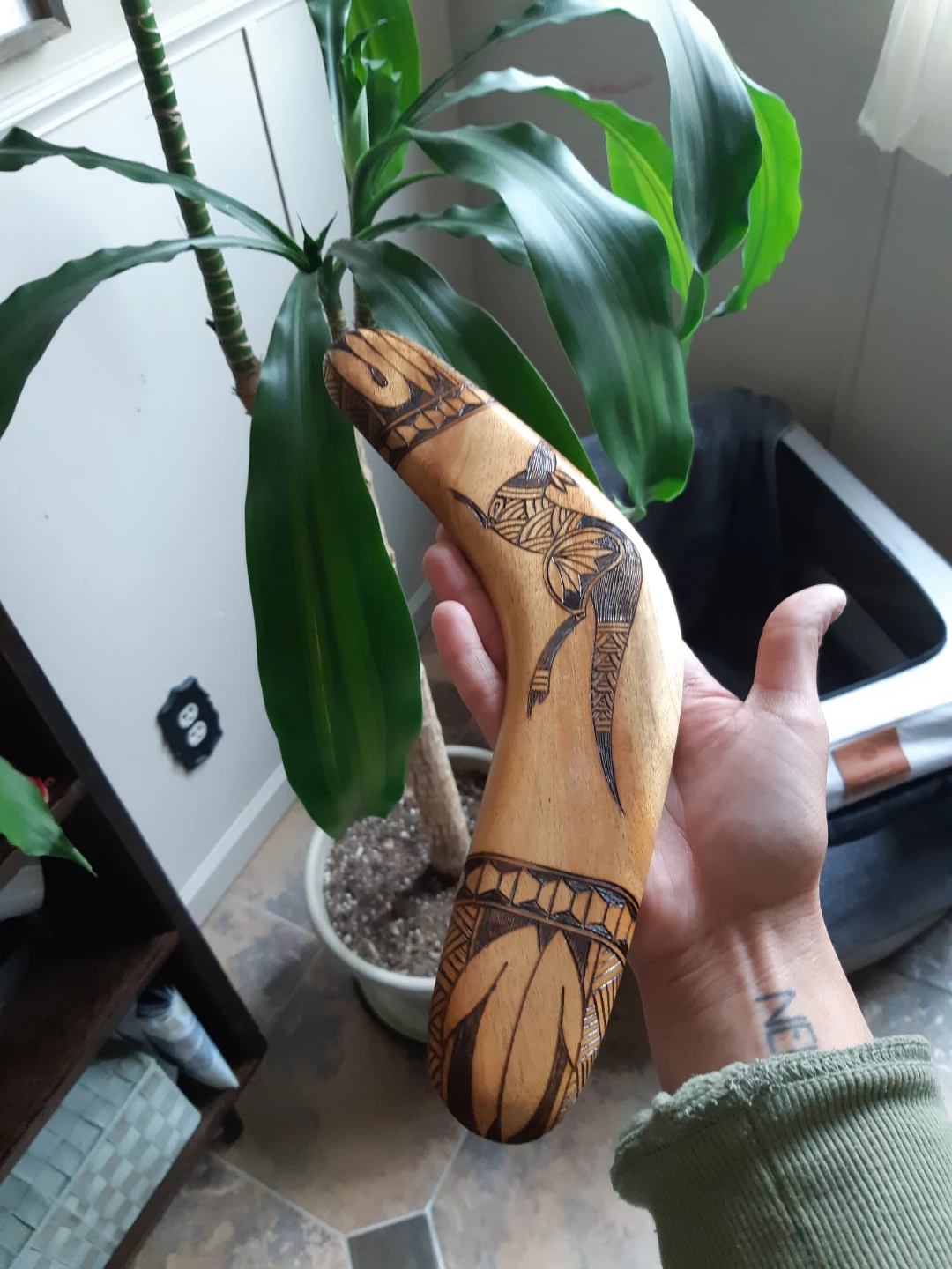 Australian decorative wooden souvenir boomerang