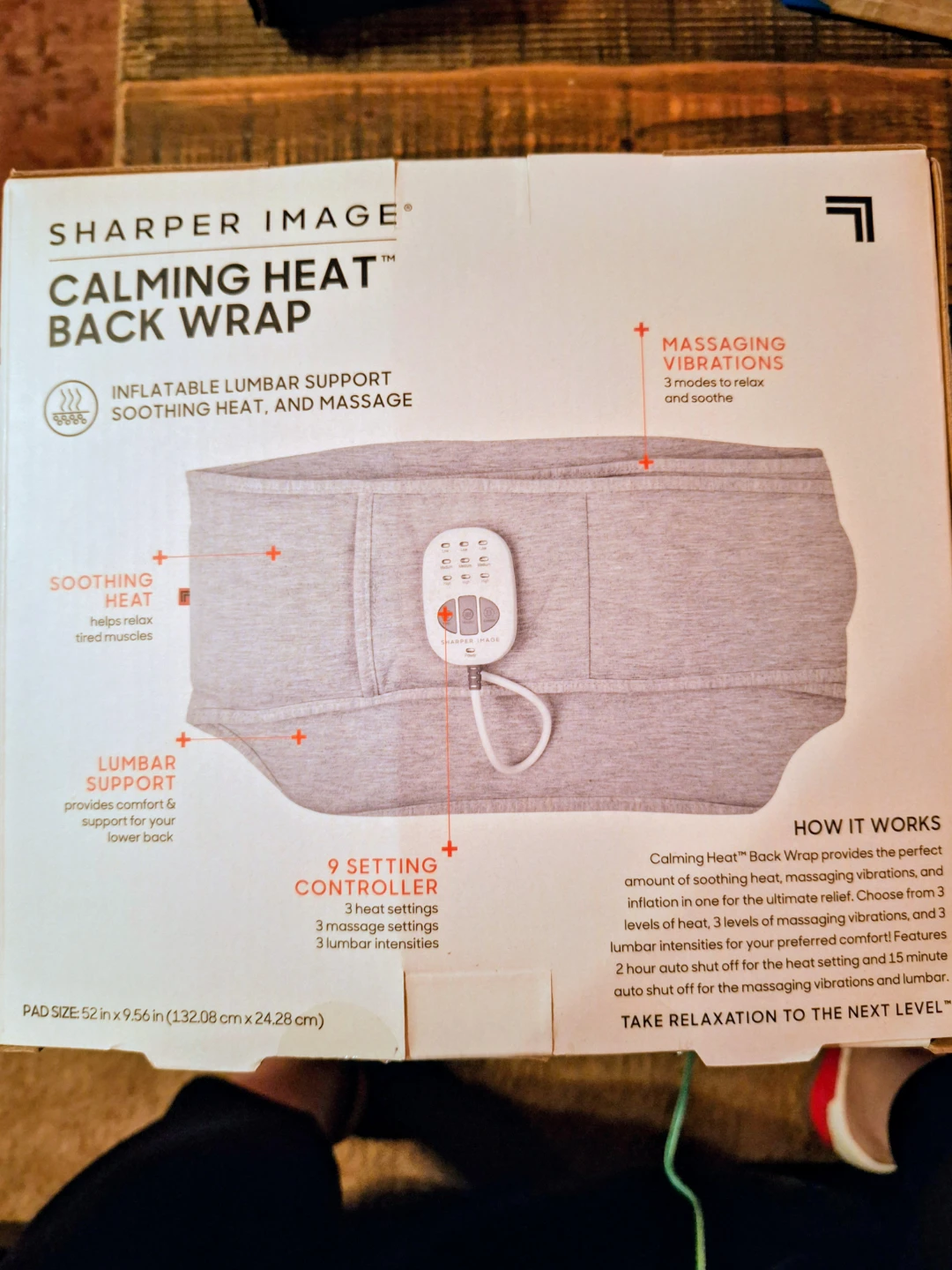 Sharper Image Calming Heat Back Wrap - photo 2