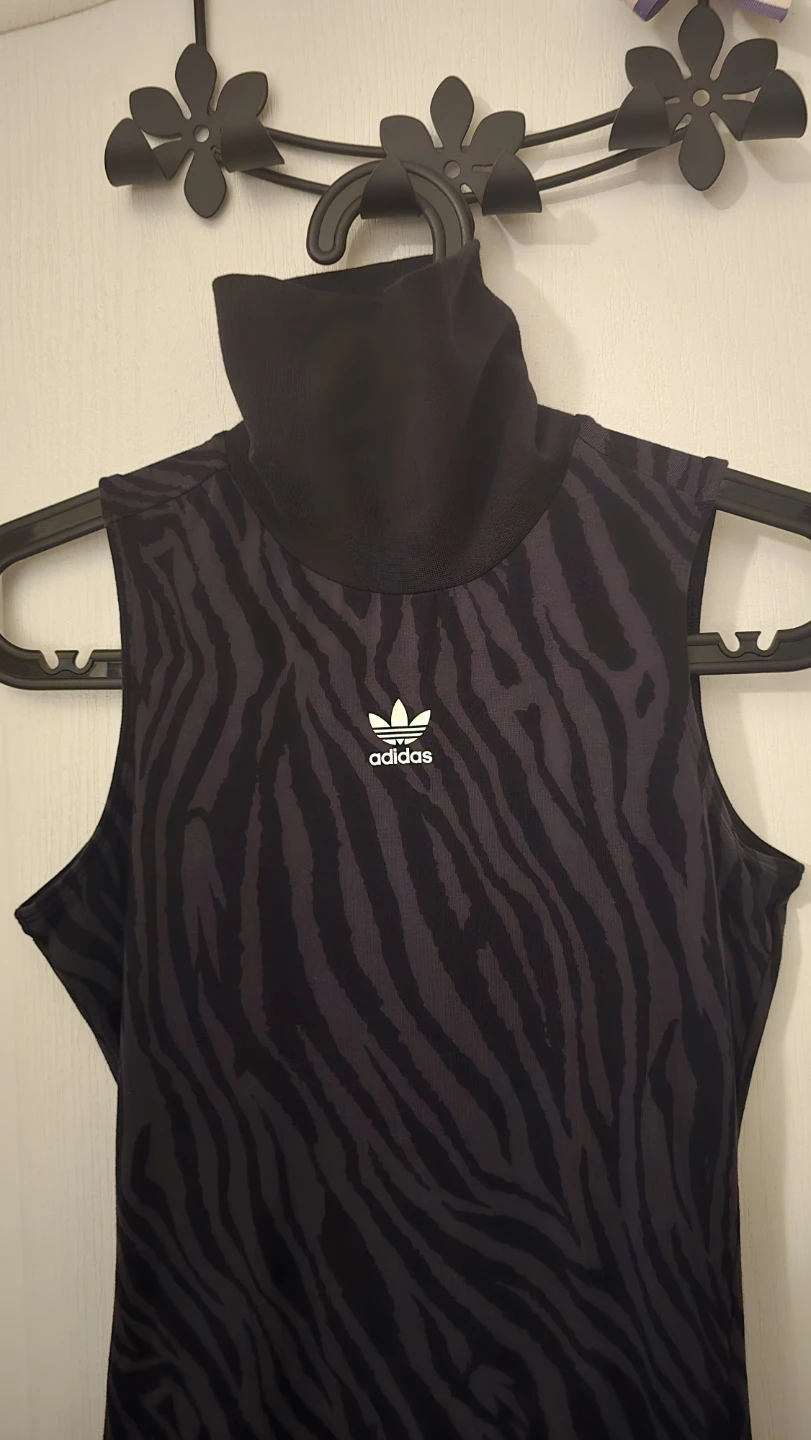 Adidas sleeveless turtleneck dress with zebra print - Size XS - photo 2
