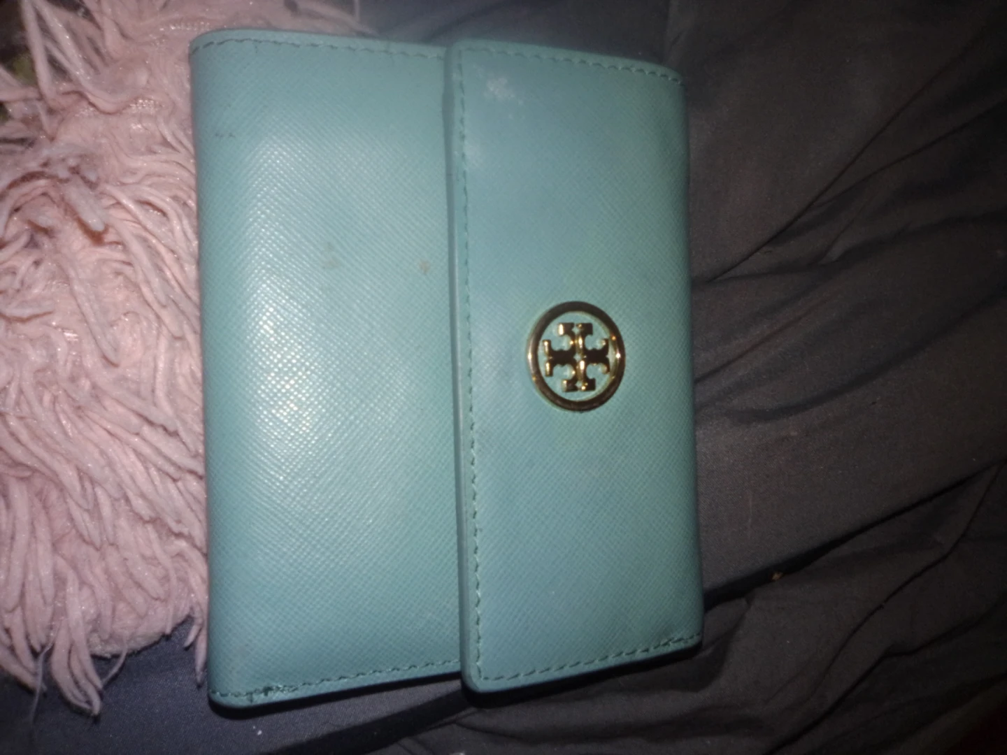 Tory Burch Robinson French Tri-Fold Wallet - Turq