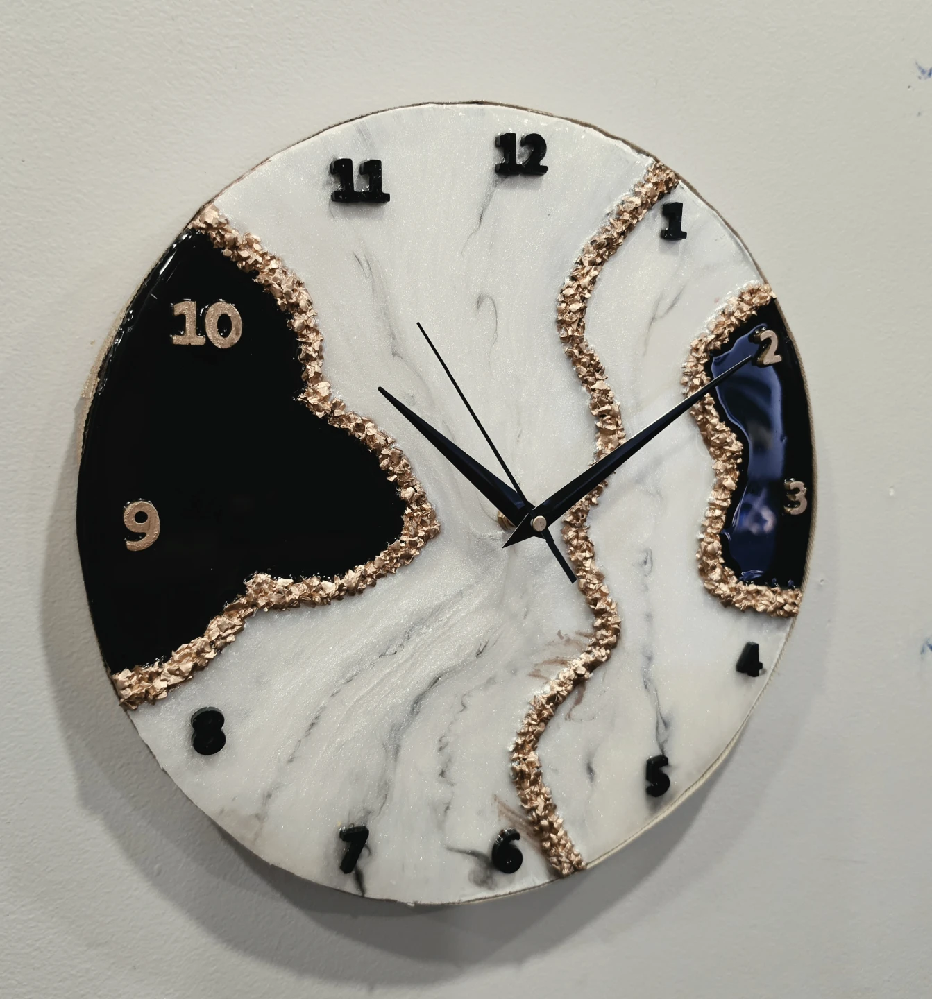 Handmade Resin Wall Clock - photo 2