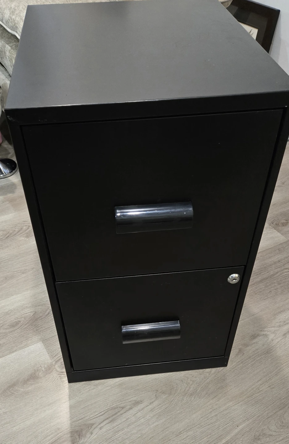 Black 2-Drawer Filing Cabinet