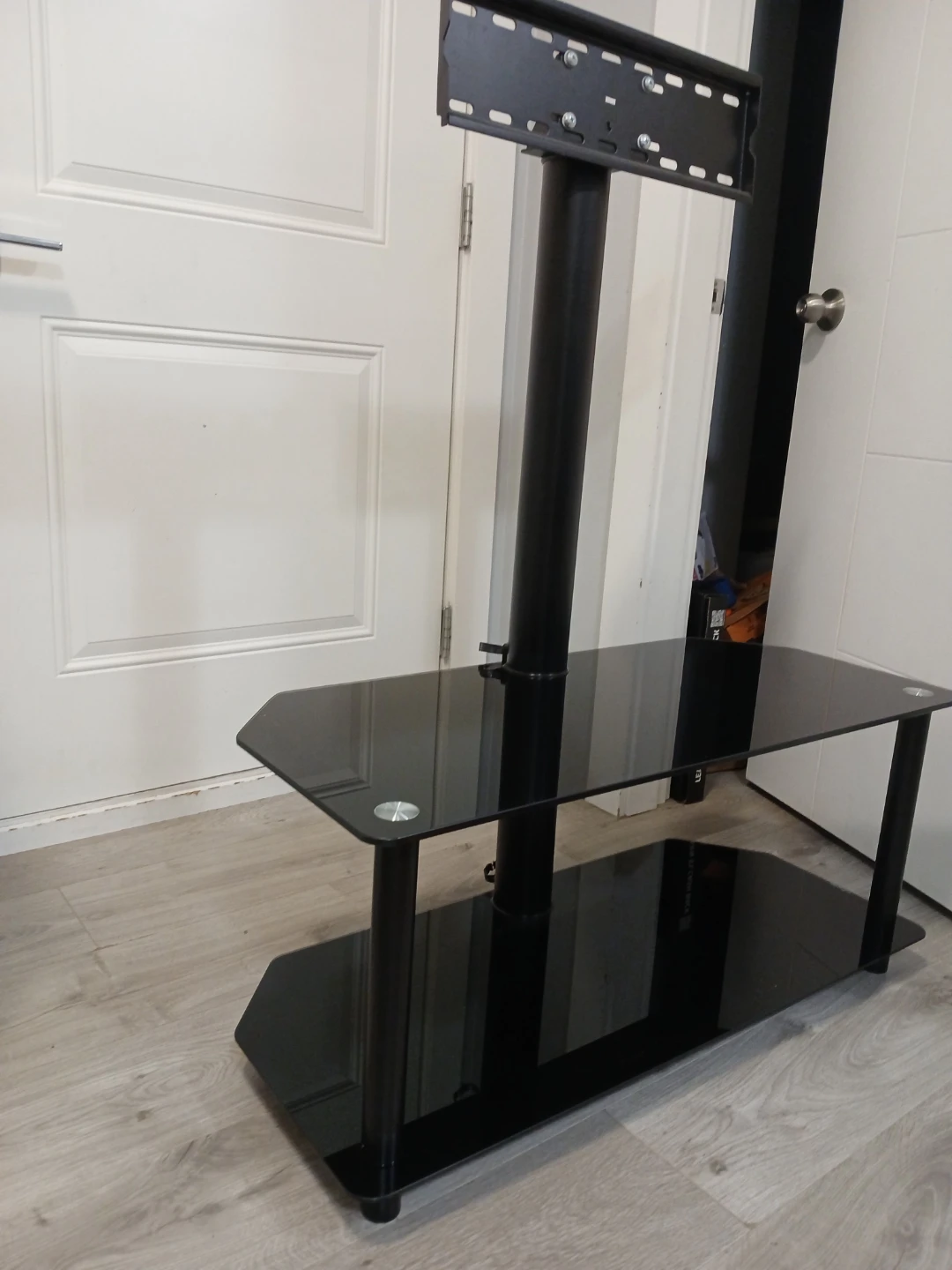 Black Glass TV Stand with Mount - photo 2