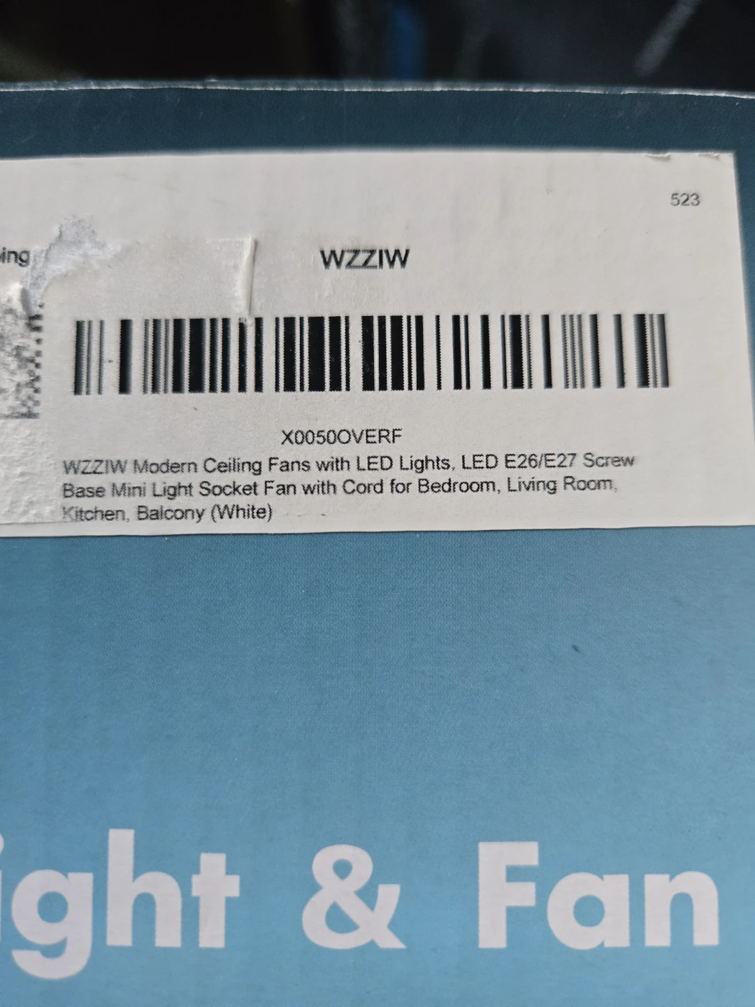 WZZIW 2-in-1 LED Light & Fan - photo 4