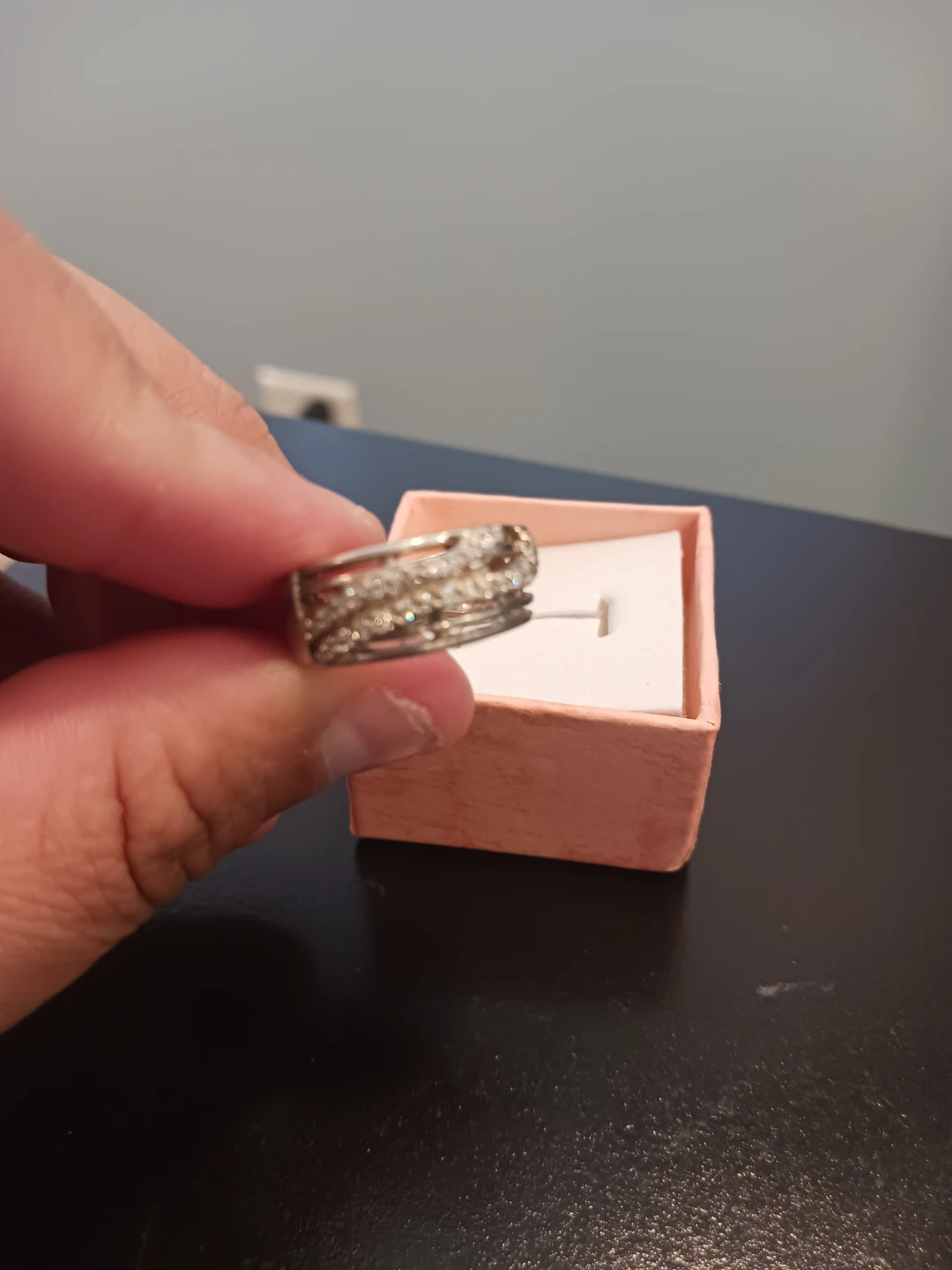 Women's Silver  Ring 9.25  with Rhinestones - photo 4