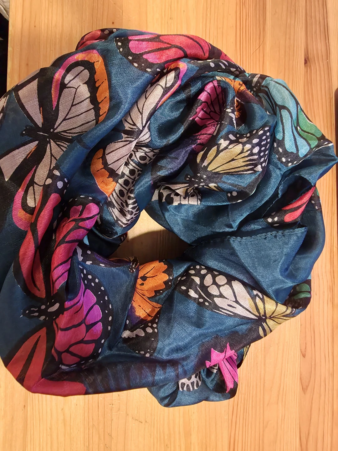 Mulberry 100% silk butterfly print scarf