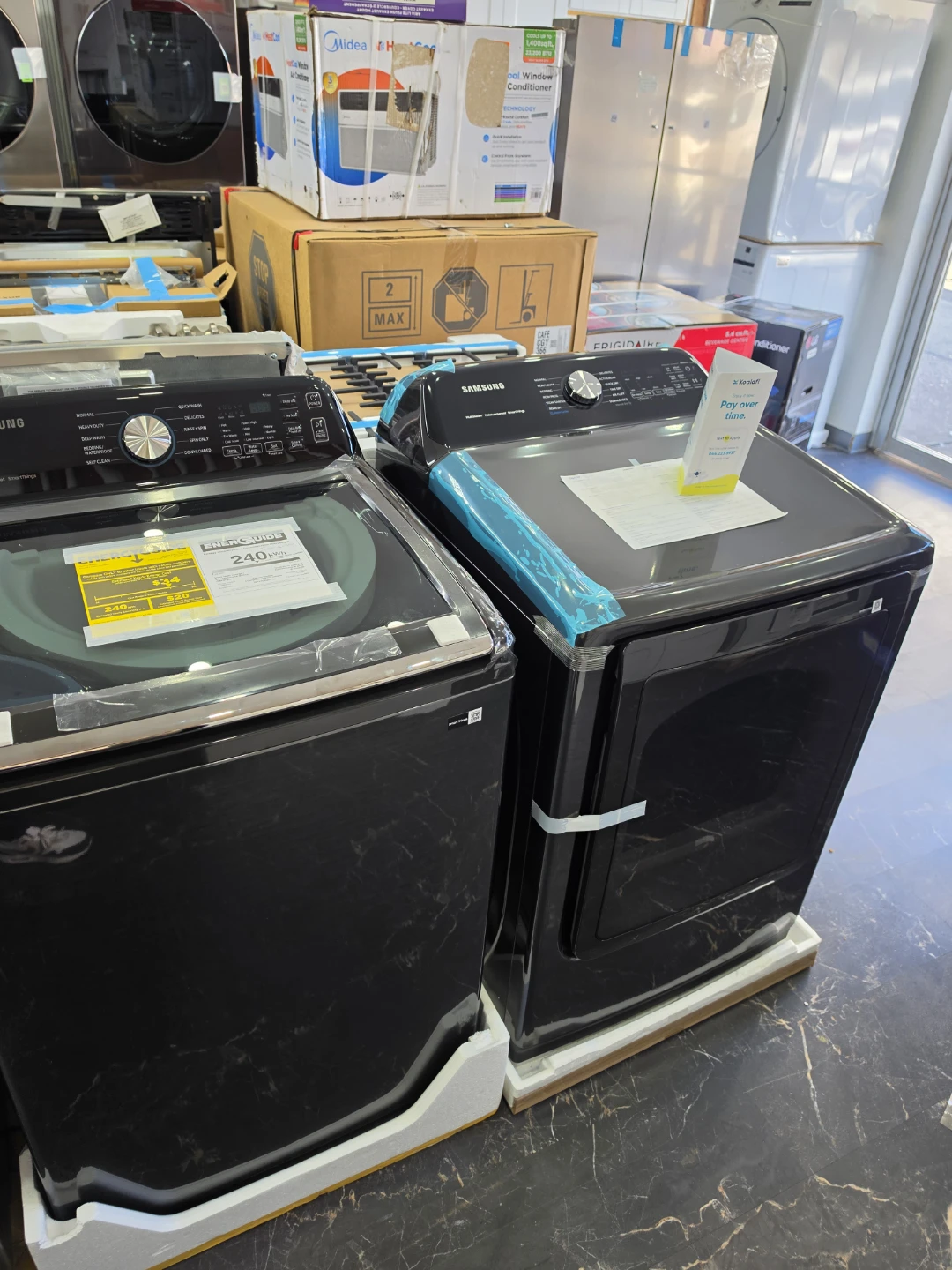 Samsung top load washer and dryer set