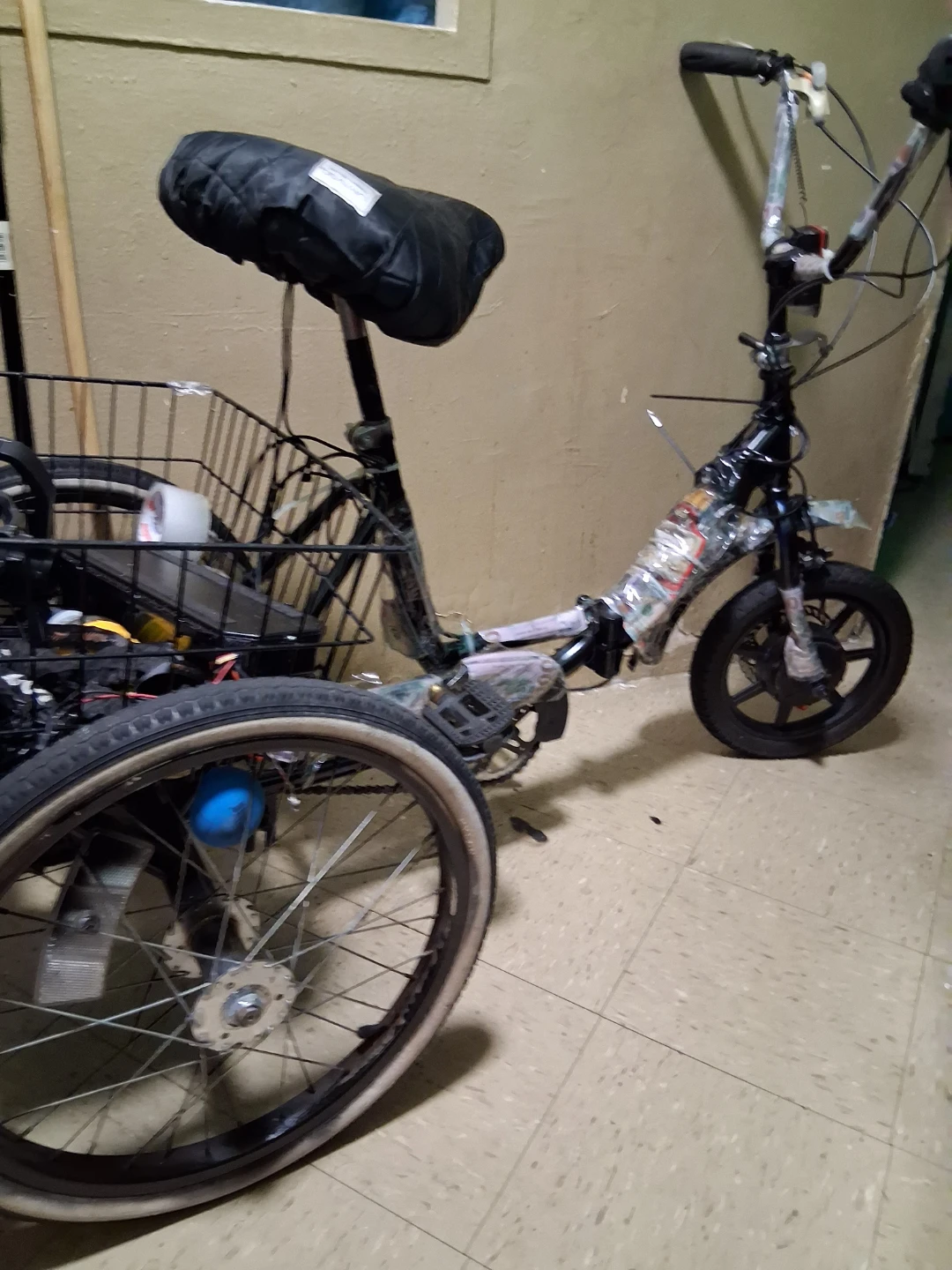 Black Tricycle with Basket