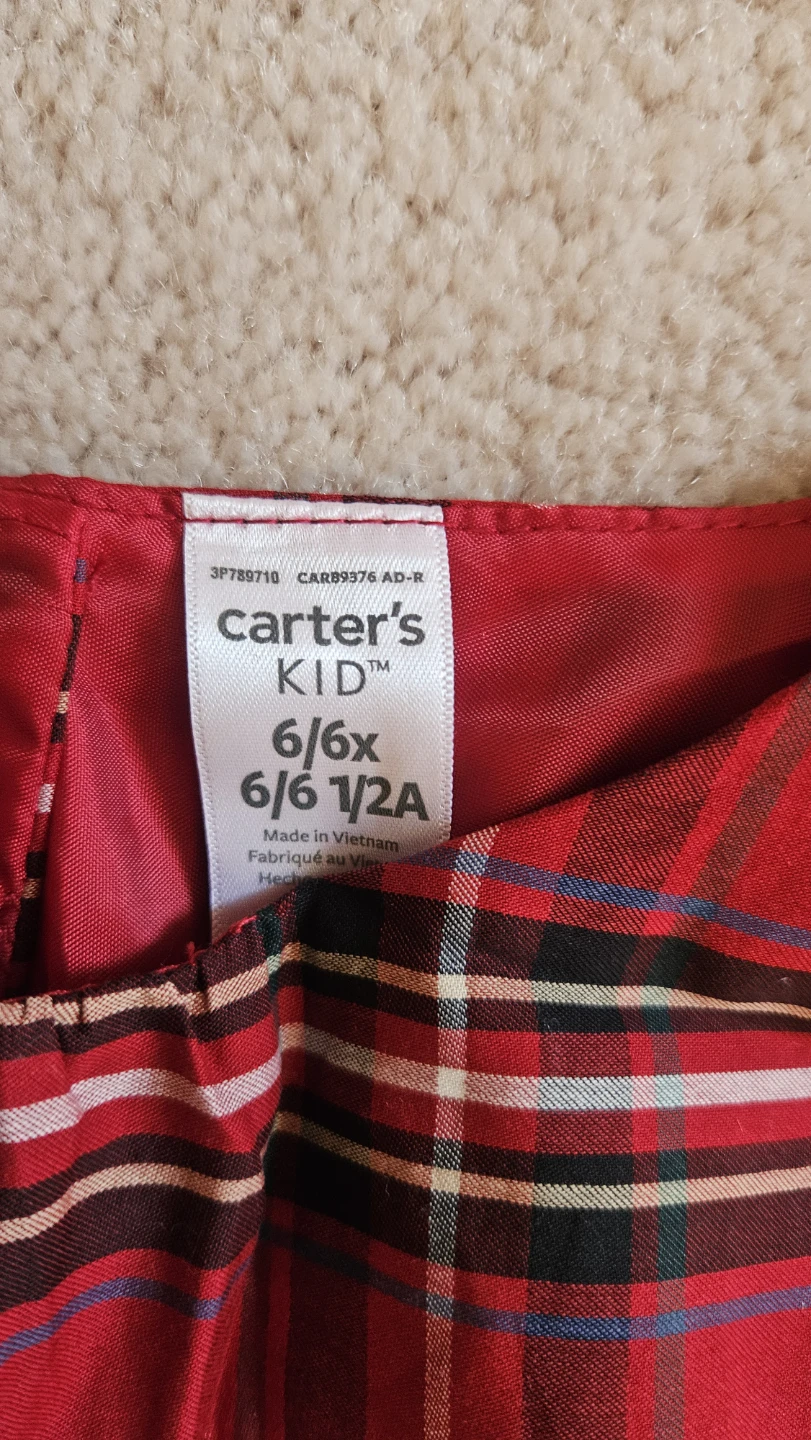 Carter's Kid's Plaid Dress - Size 6/6X - photo 2