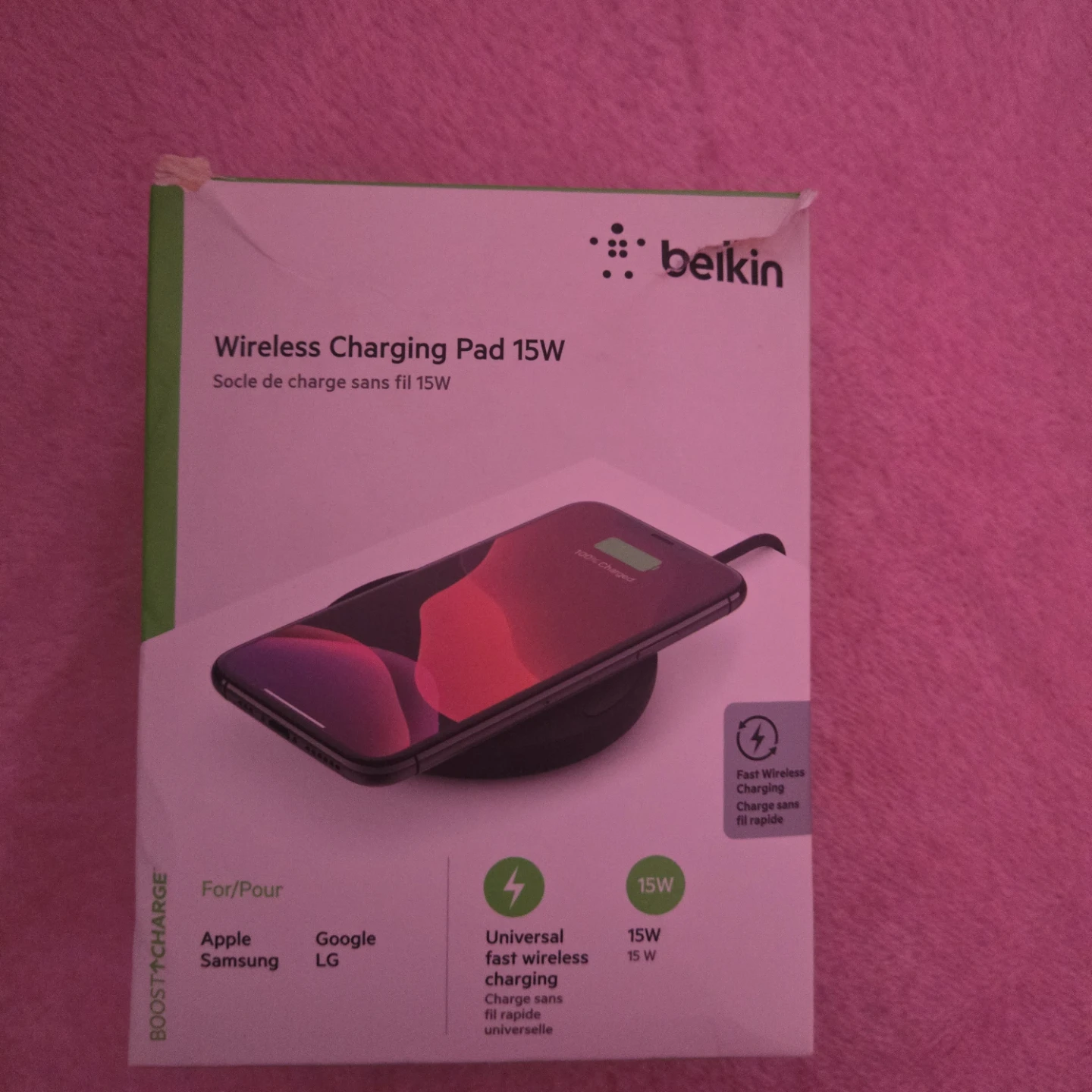 Wireless charging pad.