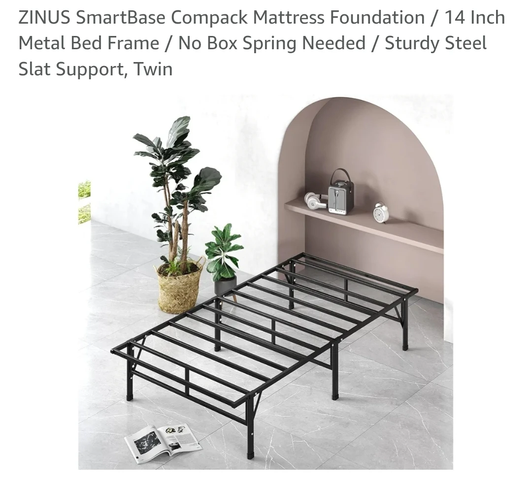 ZINUS SmartBase Twin Metal Bed Frame
