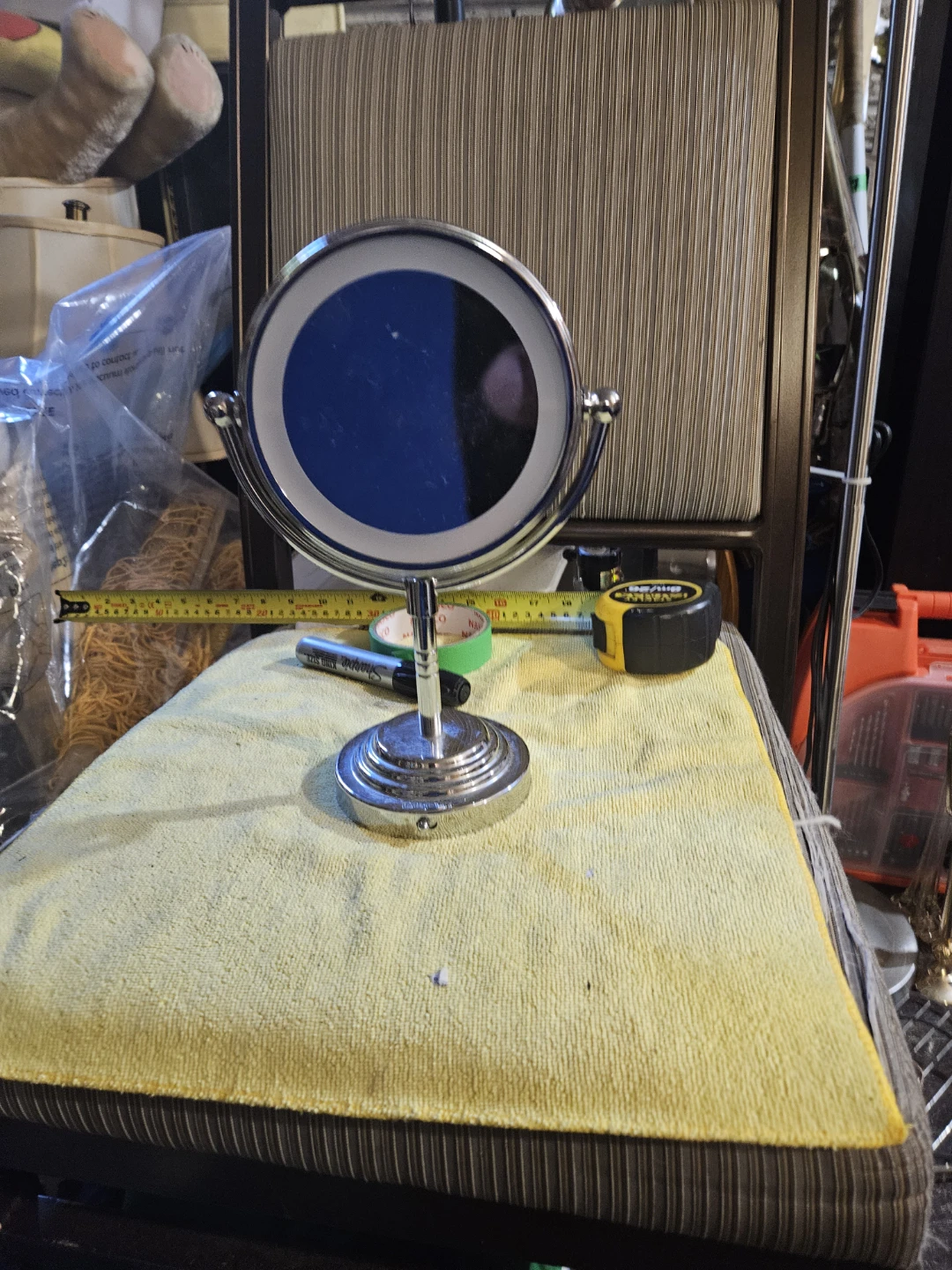 Chrome Double-Sided Vanity Mirror - photo 2