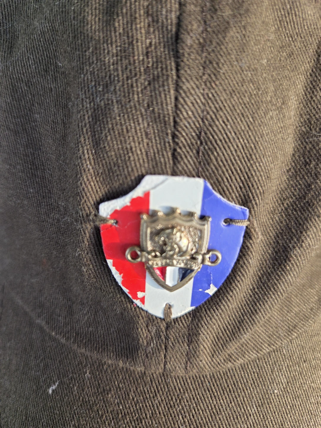 AHEAD Brown Baseball Cap with Shield Emblem