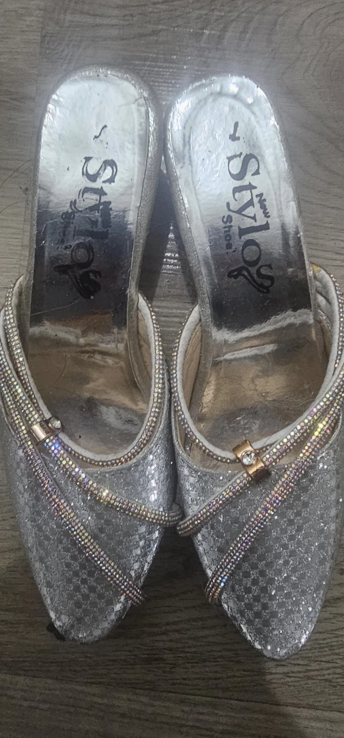New Stylo Shoe Silver Sparkly Mules - photo 2