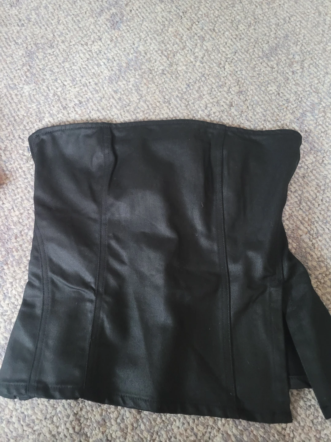 ZARA Black Strapless Corset Top
