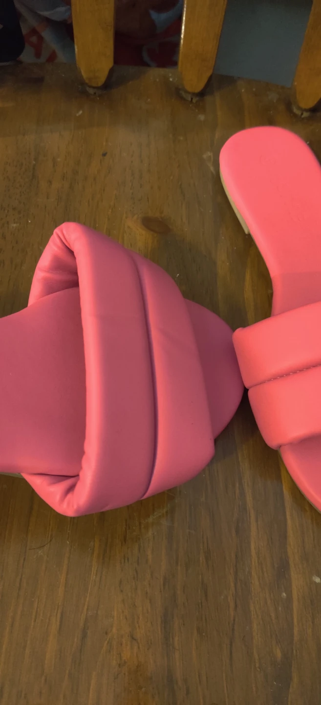 Pink Padded Slide Sandals size 8 - photo 5