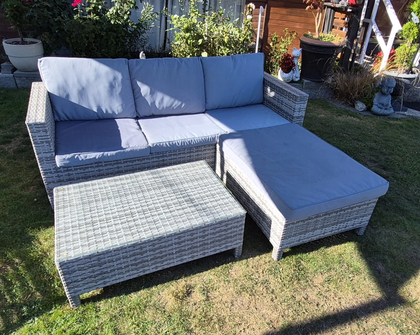 Wicker Patio Sectional Sofa with Coffee Table - photo 4