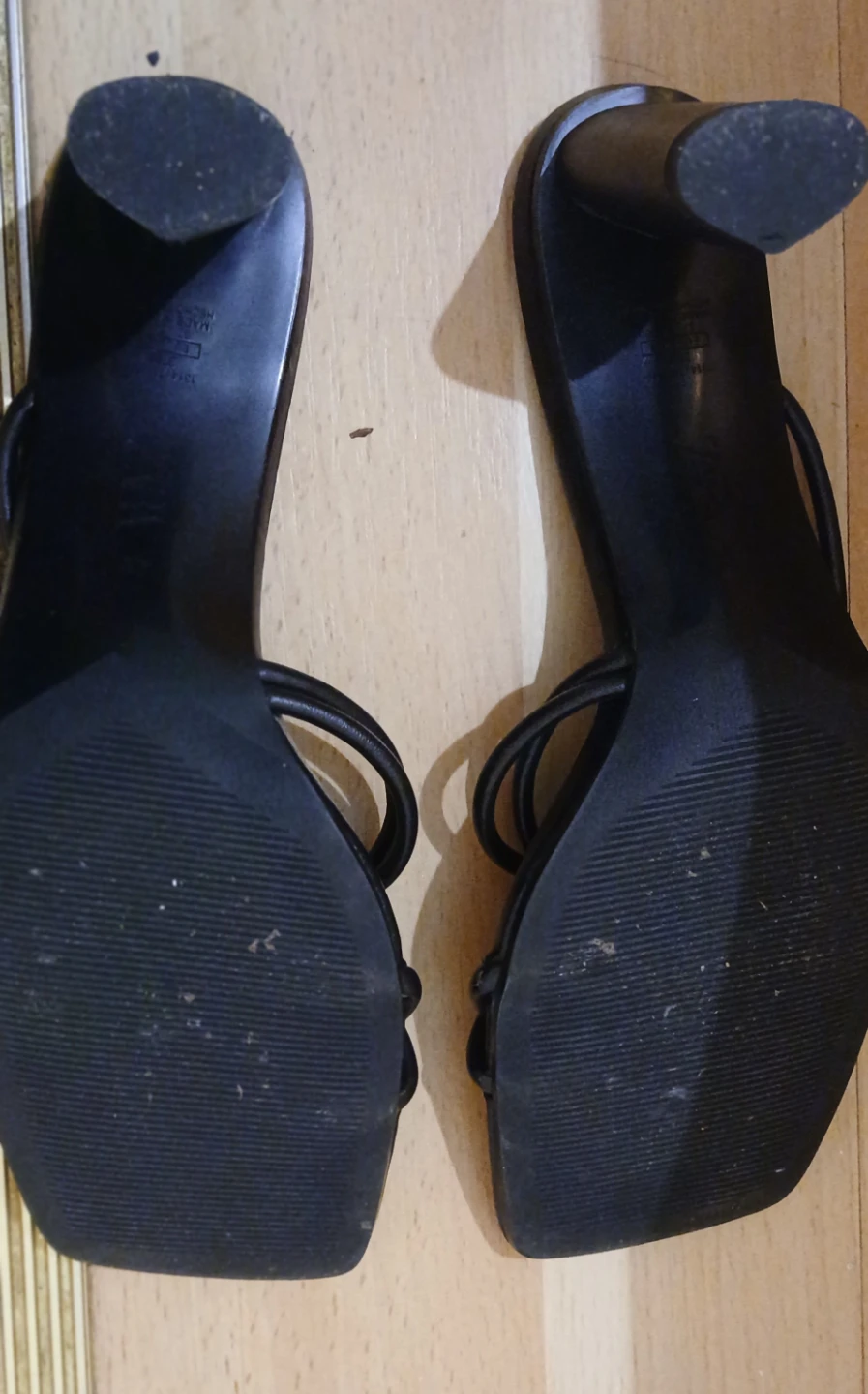 ZARA Black Strappy Block Heel Sandals - Size 37 - photo 4