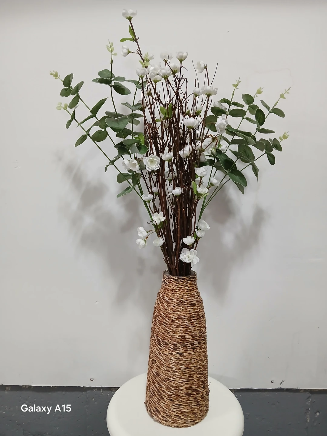 Moving sale - Decorative Vase with White Flowers